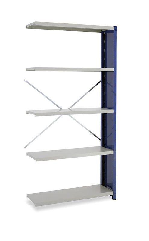 Lagerhylla  Blå/Grå, täckt gavel