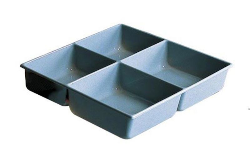 Lådinsats för stållådor till Gerdmanshyllan