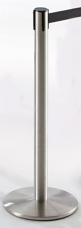 Avspärrningsband på stolpe, rostfri