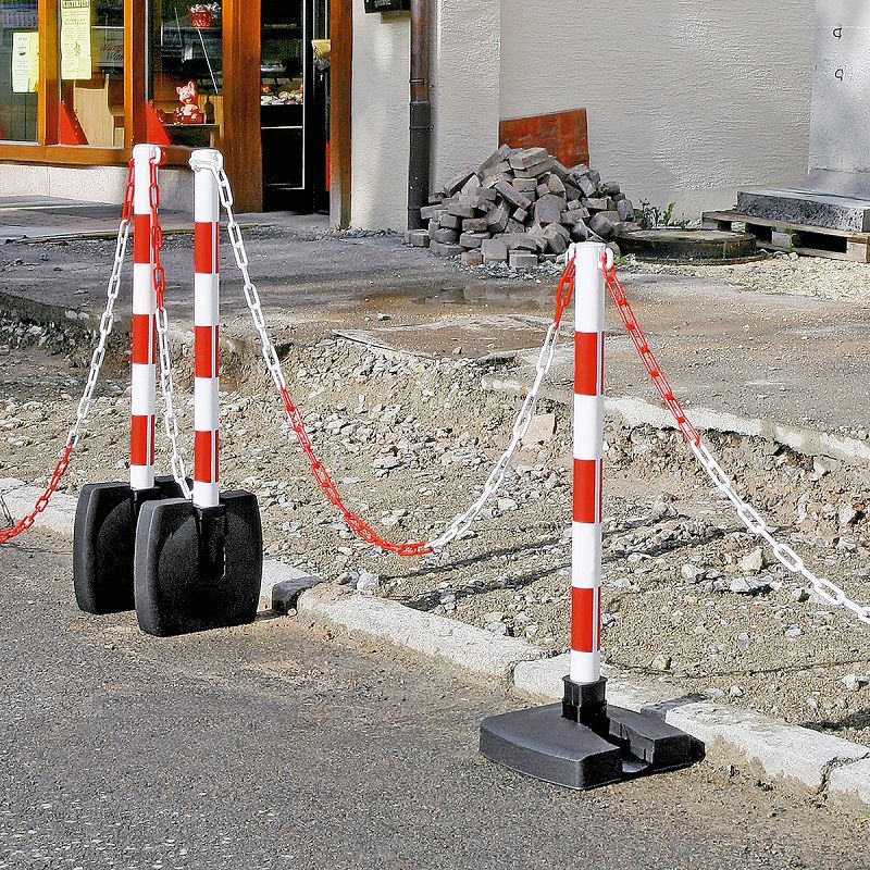 Avspärrningskedja med stolpe, hopfällbar