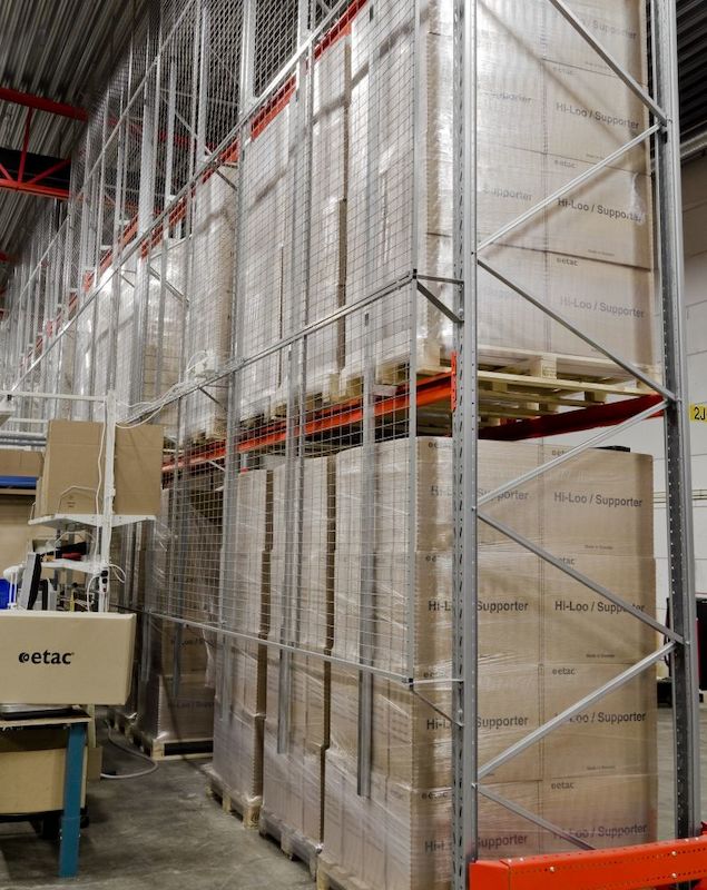 Pallställ Space, kapprofil till rasskydd