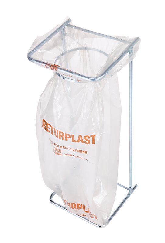 Säckhållare för returplast