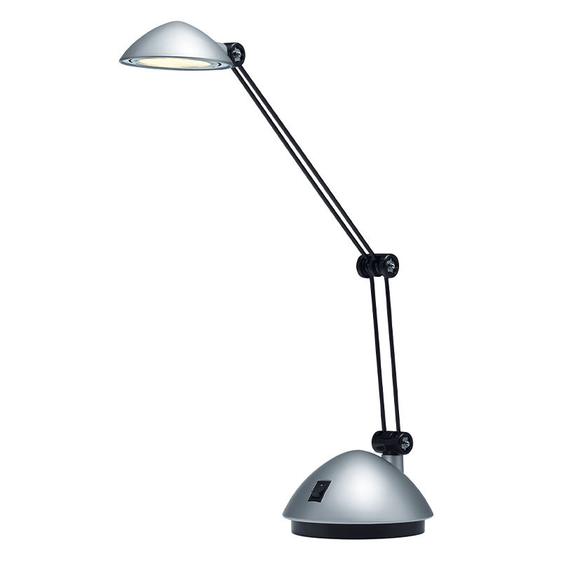 Skrivbordslampa LED Hiba, höjd 500 mm, silver