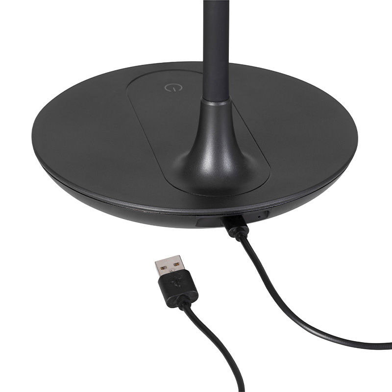 Skrivbordslampa LED Kofi, sladdlös med stativ, 4,8 W, svart